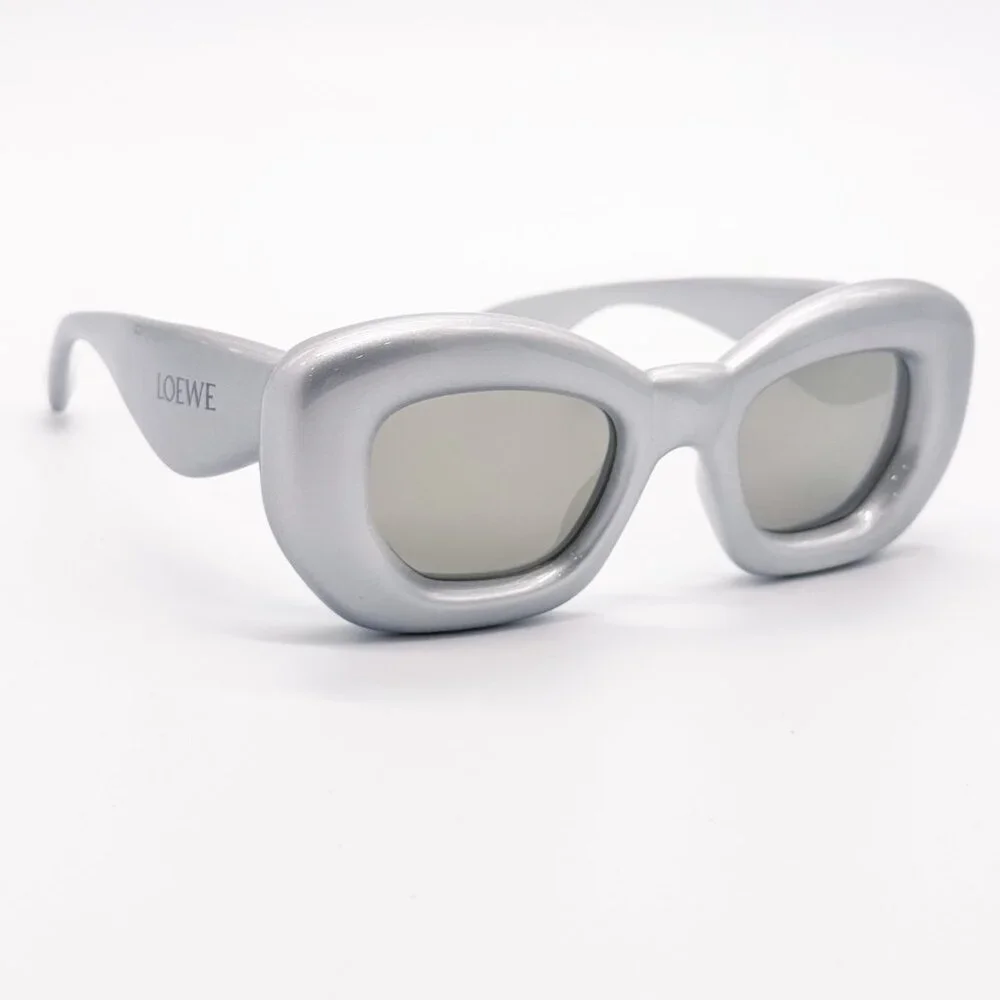 NEW LOEWE LW40117I 20C SILVER UNISEX SUNGLASSES LOEWE